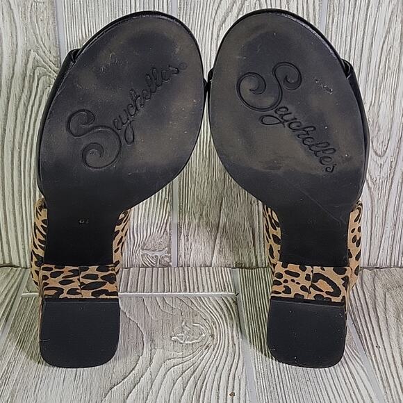 Seychelles Shabby Chic Leopard Heeled Sandals Womens Size 6.5 NEW - Picture 10 of 15
